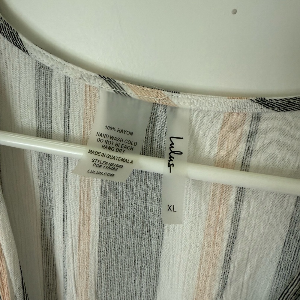 Lulus Coastal Grooves Striped Cover-Up Maxi Dress - Picture 5 of 6